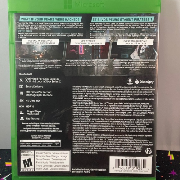 Pre-owned Observer System Redux Xbox Video Game - Picture 4 of 10